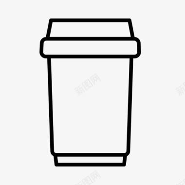 一次性塑料杯子咖啡杯子一次性图标图标
