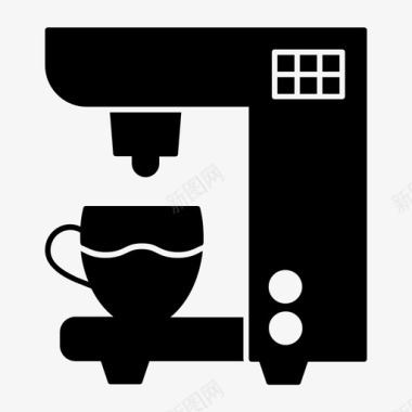 意式浓缩咖啡机浓缩咖啡机家用电器图标图标