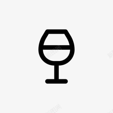 葡萄酒一杯葡萄酒像素完美线条图标图标