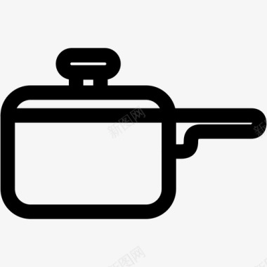 蒸煮锅平底锅流线型图标图标
