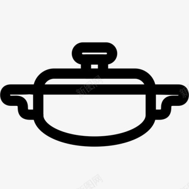蒸煮锅平底锅流线型图标图标