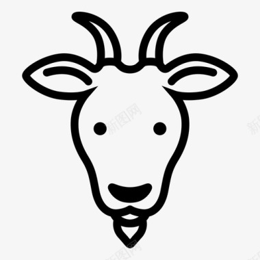山羊动物牛图标图标
