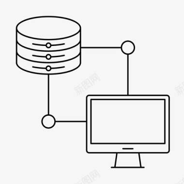 主机数据库计算机文件图标图标