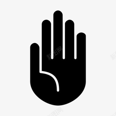 五指张开手手指手势图标图标