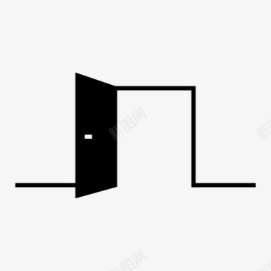 出口门办公室图标图标