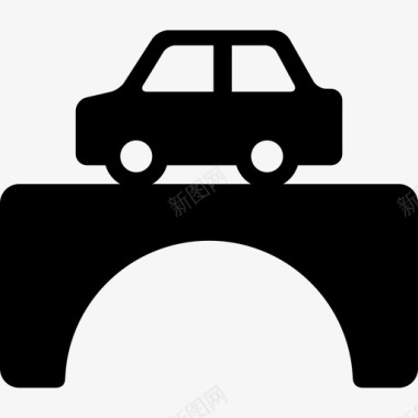 桥上的汽车交通工具汽车图标图标
