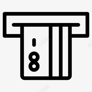 收据取款信用卡商业图标图标