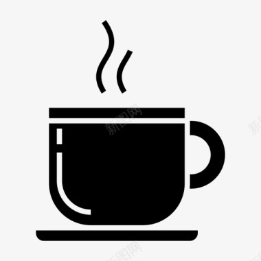 早晨咖啡咖啡杯浓缩咖啡图标图标