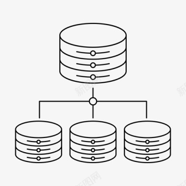 分布式数据库大数据基础设施图标图标
