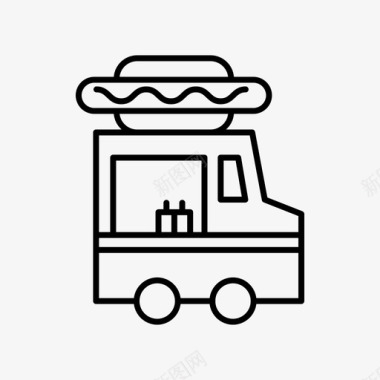 食品车热狗商业移动图标图标