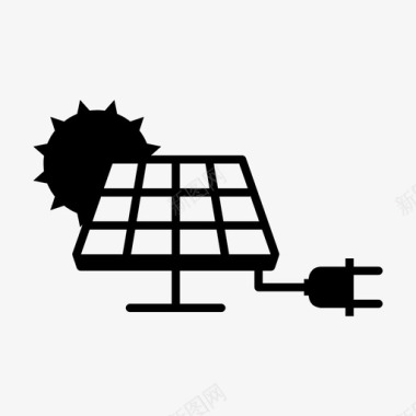 太阳能板矢量太阳能绿色能源自然能源图标图标