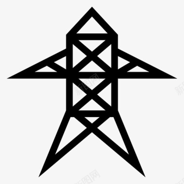 电线塔电力能源图标图标