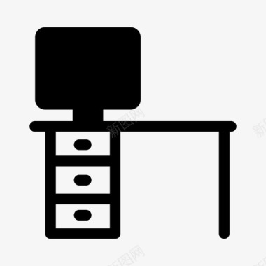 收银工作台工作台办公字形图标图标