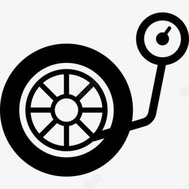 给车轮交通工具汽车充气图标图标