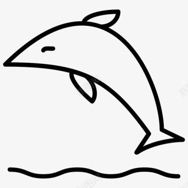 海豚白鲸鱼图标图标