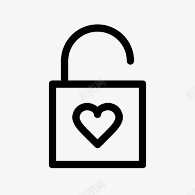 爱情锁挂锁爱情信物图标图标