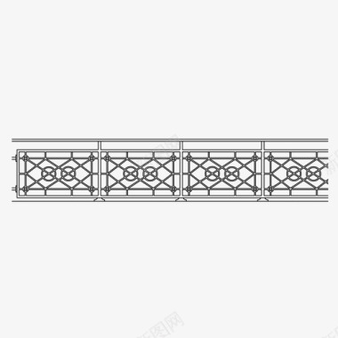 标志图案精致矢量栏杆阳台栅栏图标图标
