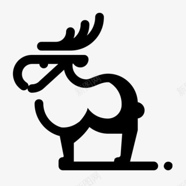 鹿鹿圣诞节新年图标图标