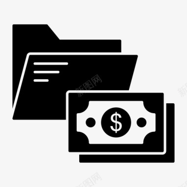 网页搜索美元档案货币图标图标
