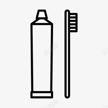 牙刷和牙膏牙膏管图标图标
