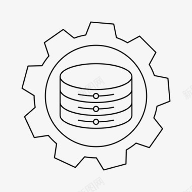 数据视图配置数据库配置大数据齿轮图标图标