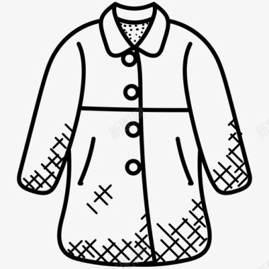 大衣风衣冬装图标图标