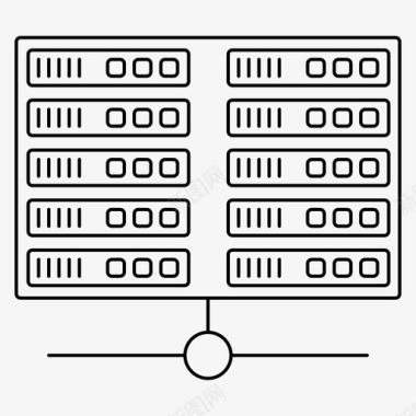 分发服务器托管数据库信息图标图标