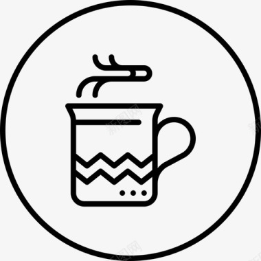 热巧克力杯咖啡杯子图标图标