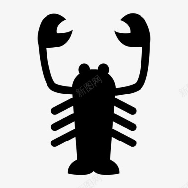 龙虾海雕文图标图标