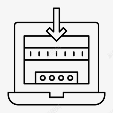 显示框笔记本电脑商务设备图标图标