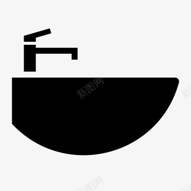 洗手盆洗碗盆浴室配件图标图标