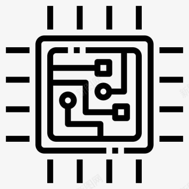 处理器硬件图标处理器芯片计算机图标图标