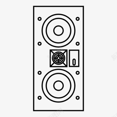 高清扩音器低音扬声器高保真扬声器扩音器图标图标