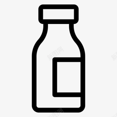 蓝瓶子糖浆瓶子保健品图标图标