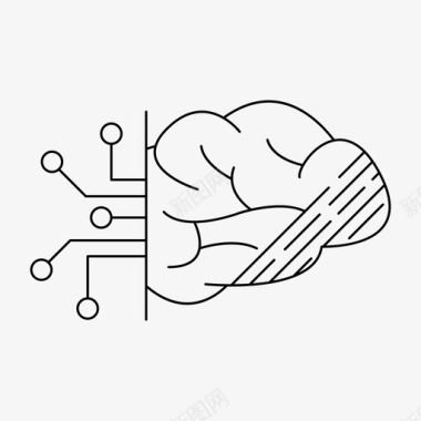 设计数字数字思维电路思想图标图标