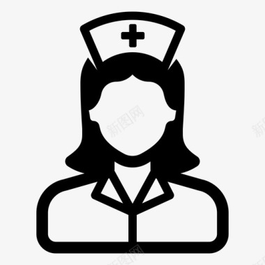 医院护士站护士援助护理图标图标
