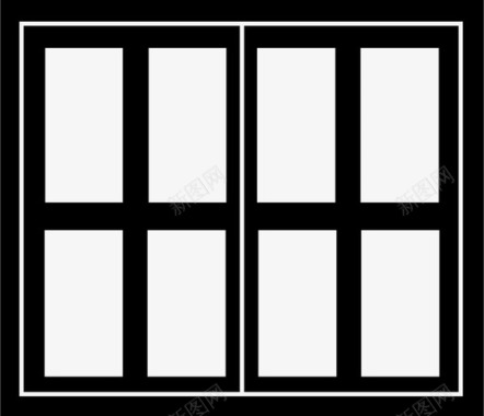 形状的标志窗户通风结构图标图标