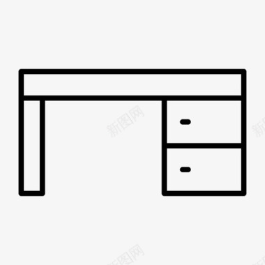 可拆卸办公桌桌子办公桌家具图标图标