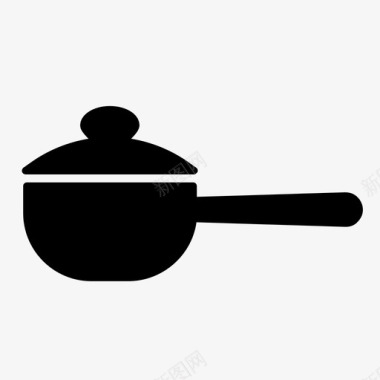 铸铁平底锅平底锅烹饪厨房图标图标