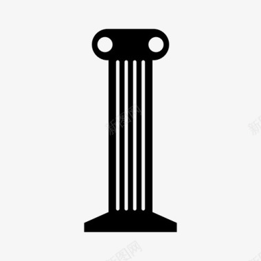 庙柱古董希腊图标图标