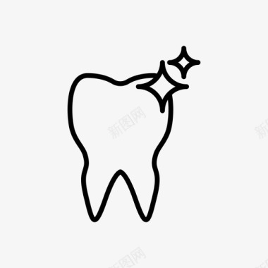 闪亮牙齿牙医口腔图标图标
