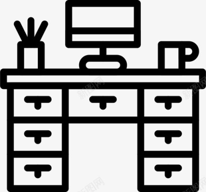 家居开关办公桌电器家具图标图标