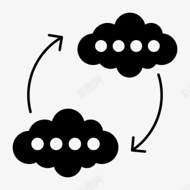 云服务图连接云计算图标图标