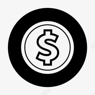 硬币钱黄金硬币收入钱图标图标