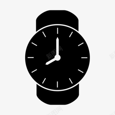 手表八小时时间图标图标