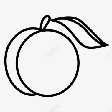 水果桃子油桃水果图标图标