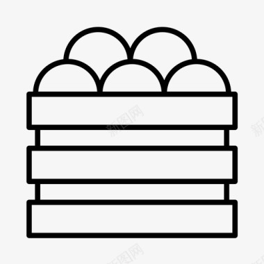 8个水果图标水果箱农业柑橘图标图标