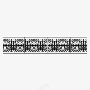 桥面栏杆栏杆阳台栅栏图标图标