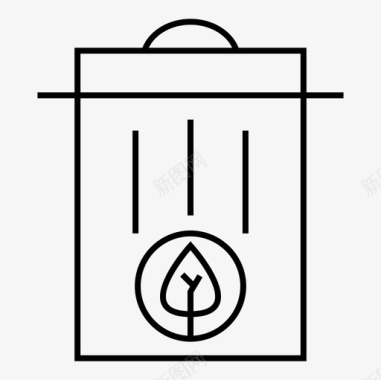 环保标志设计绿色垃圾环保垃圾桶图标图标