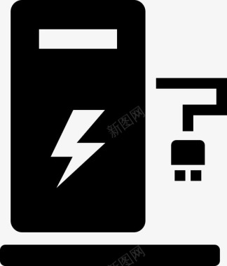 充电站电能电动汽车图标图标
